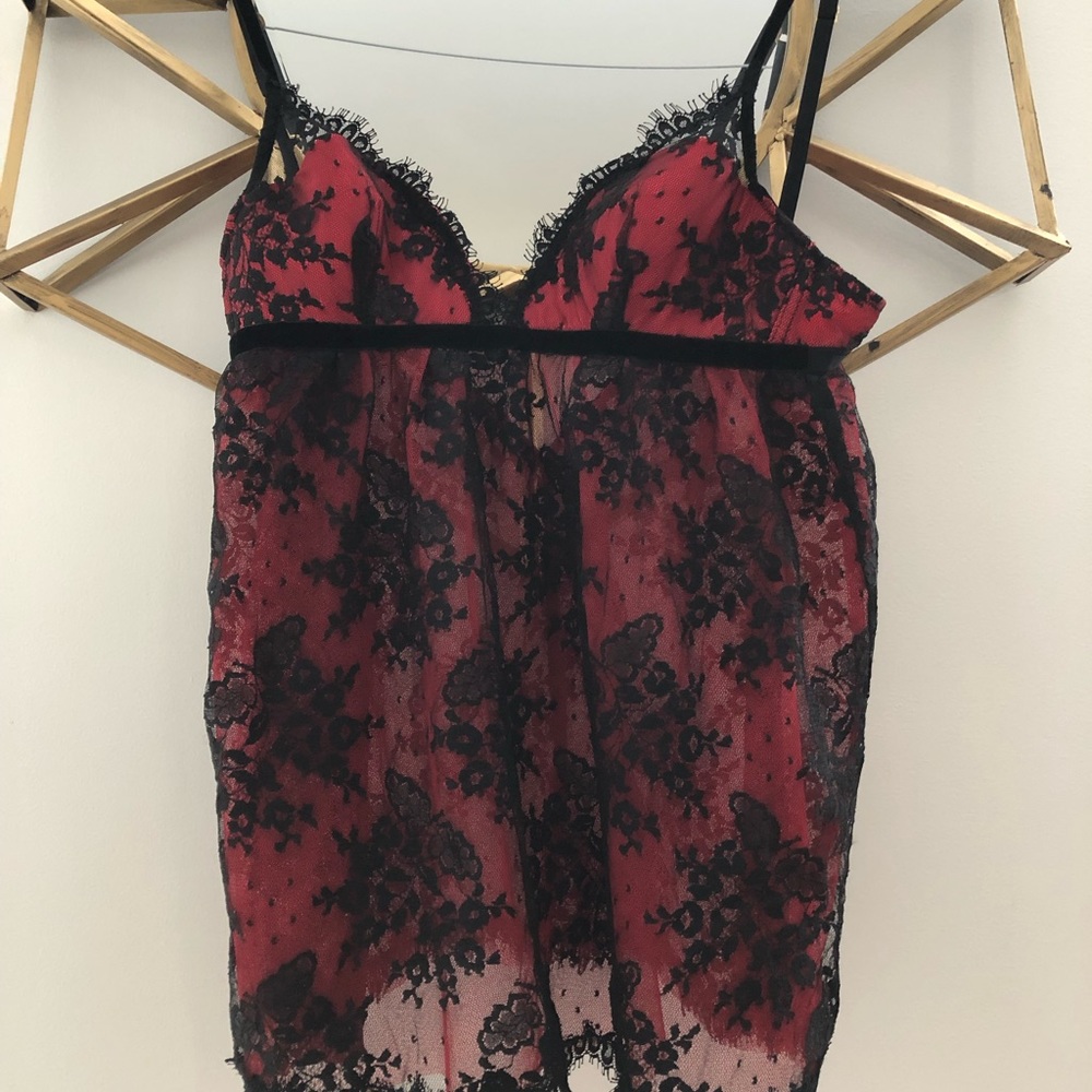 Red Lace Baby Doll Nighty